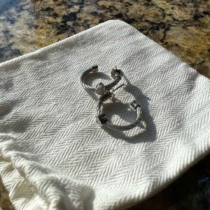 Silver Heart Hoop Earrings